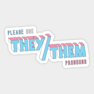 They/Them Pronouns (straight) Sticker